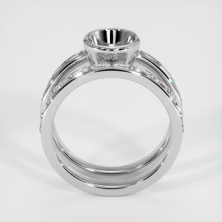 18K White Gold Wedding Set Ring Setting