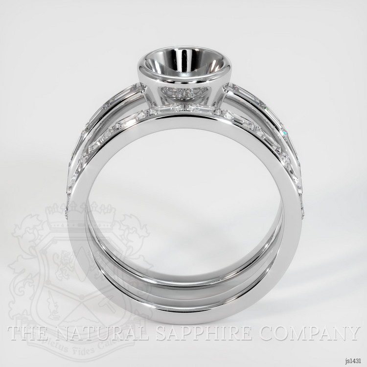 18K White Gold Wedding Set Ring Setting