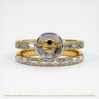 14K White & Yellow Wedding Set Ring Setting Image