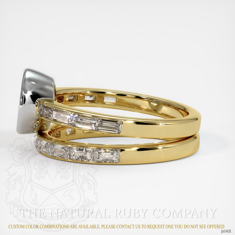 14K White & Yellow Wedding Set Ring Setting