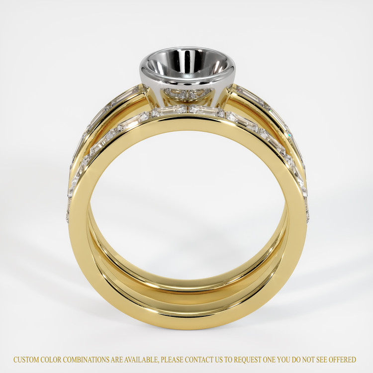 14K White & Yellow Wedding Set Ring Setting
