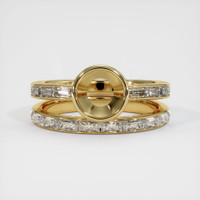 10K Yellow Gold Wedding Set Ring Setting Image