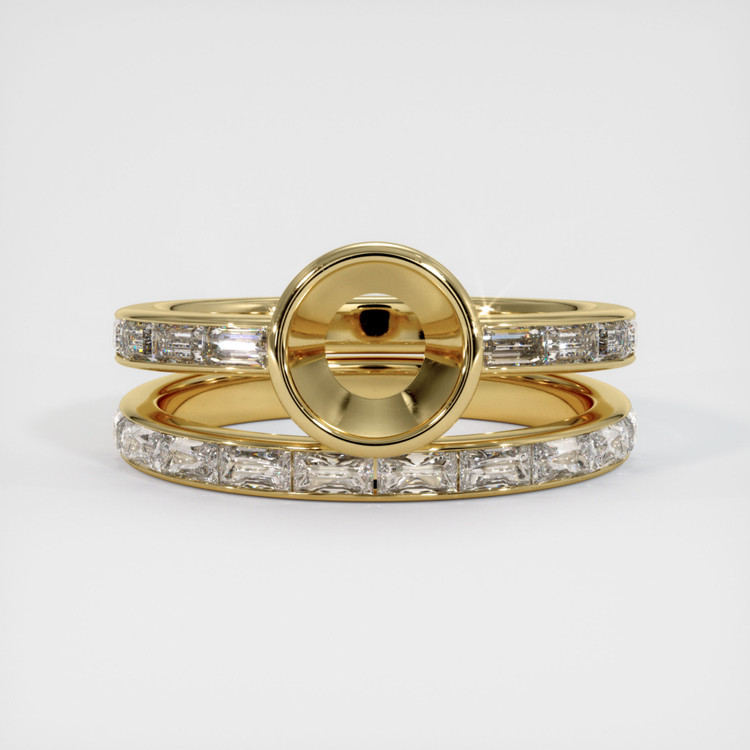 10K Yellow Gold Wedding Set Ring Setting