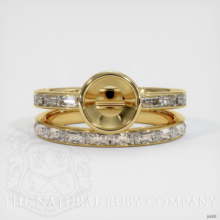 14K Yellow Gold Wedding Set Ring Setting