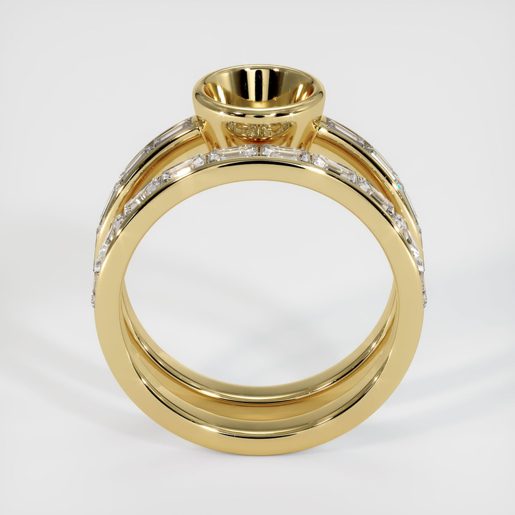 14K Yellow Gold Wedding Set Ring Setting