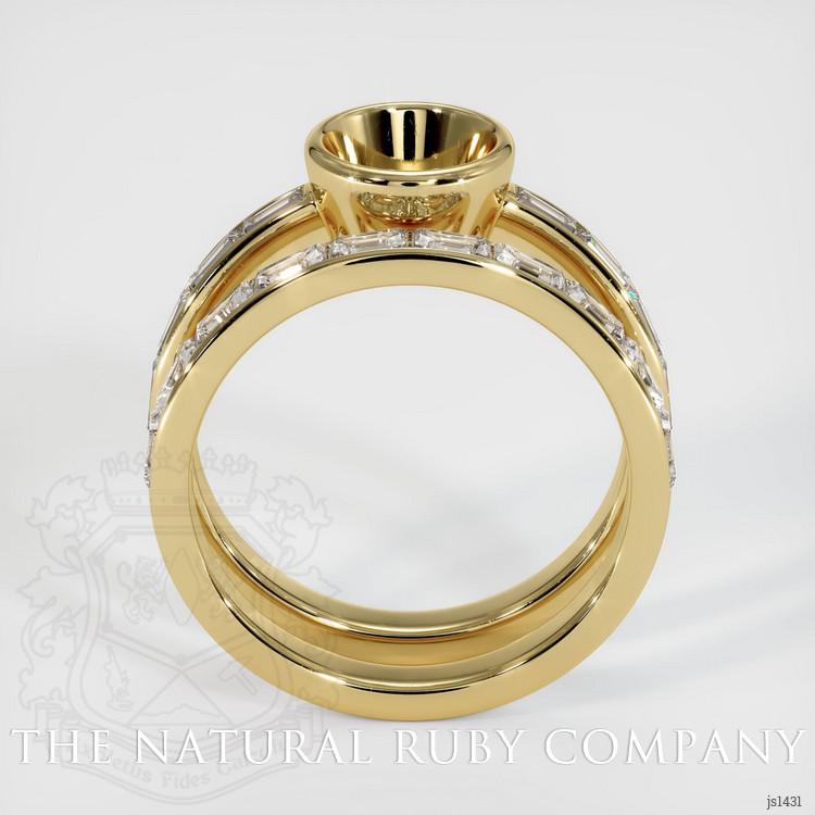 14K Yellow Gold Wedding Set Ring Setting