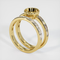 18K Yellow Gold Wedding Set Ring Setting Video