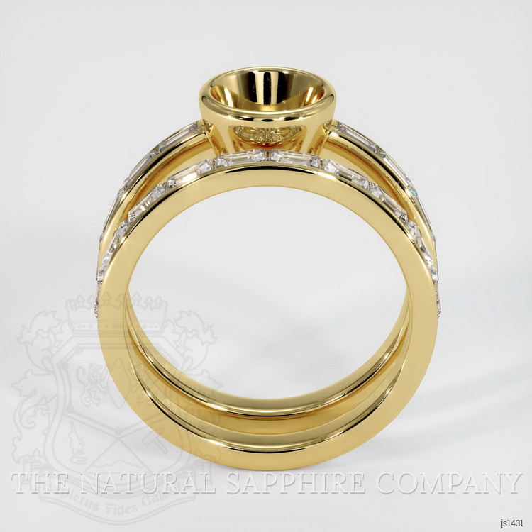 18K Yellow Gold Wedding Set Ring Setting