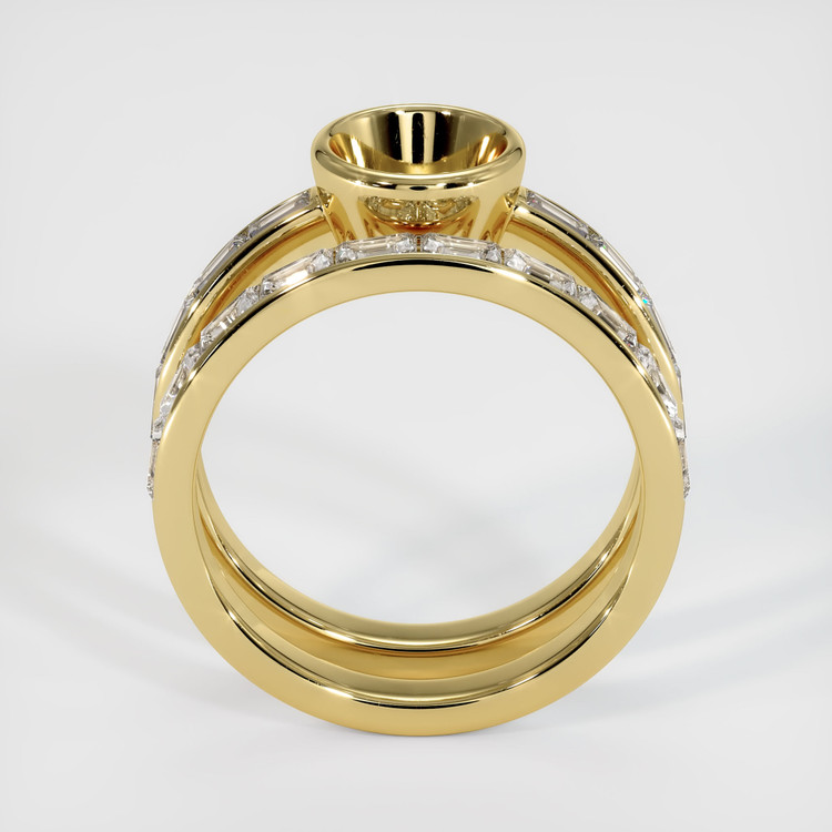 18K Yellow Gold Wedding Set Ring Setting
