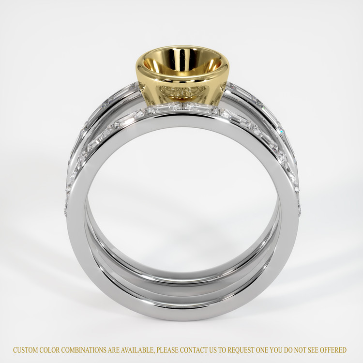 14K Yellow & White Wedding Set Ring Setting