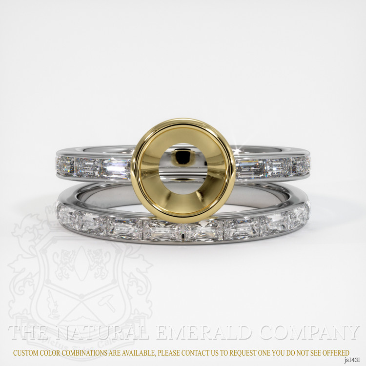 18K Yellow & White Wedding Set Ring Setting
