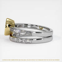 18K Yellow & White Wedding Set Ring Setting Image