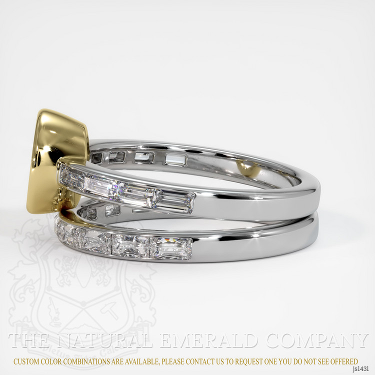 18K Yellow & White Wedding Set Ring Setting