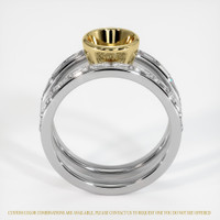 18K Yellow & White Wedding Set Ring Setting Image