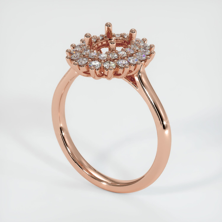 14K Rose Gold Antique Style Ring Setting