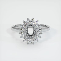14K White Gold Antique Style Ring Setting Image