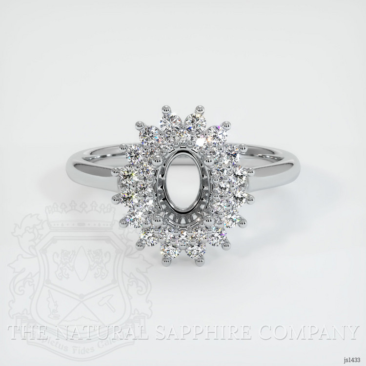 14K White Gold Antique Style Ring Setting