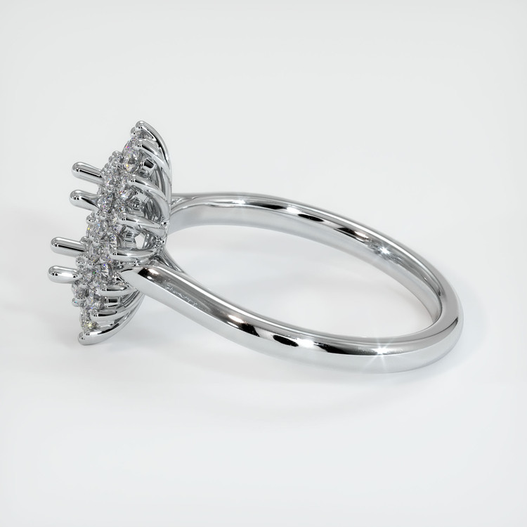 14K White Gold Antique Style Ring Setting