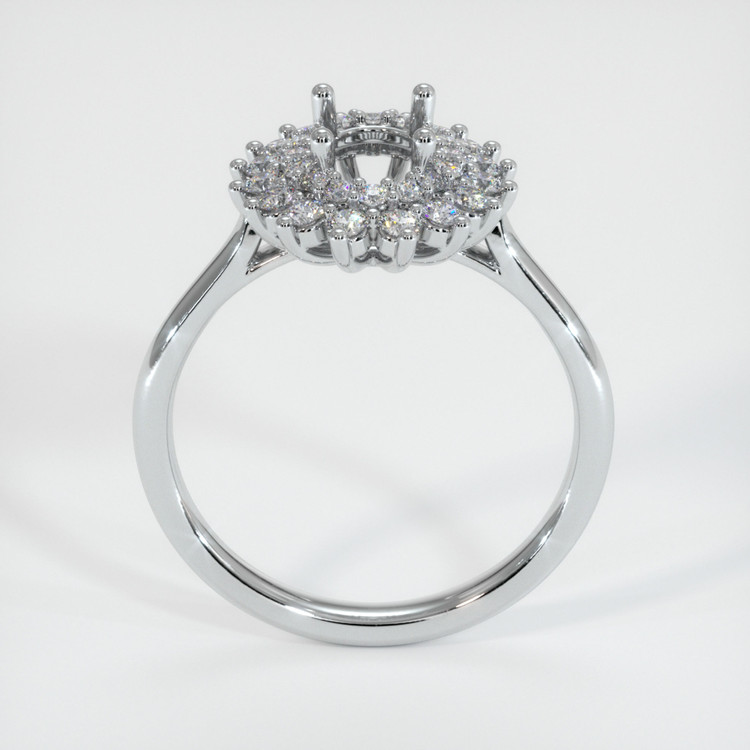 14K White Gold Antique Style Ring Setting