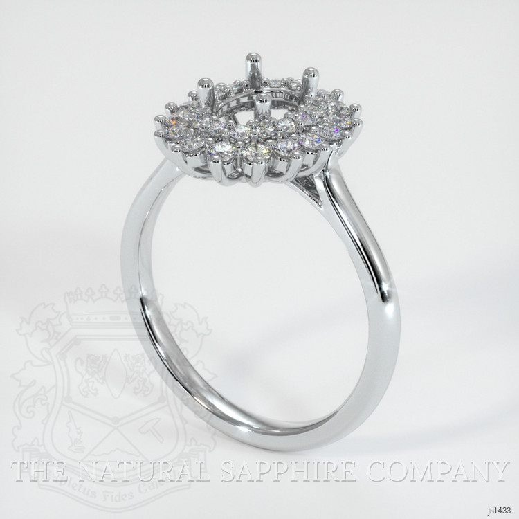 18K White Gold Antique Style Ring Setting