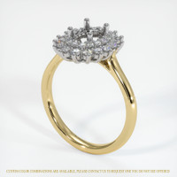 14K White & Yellow Antique Style Ring Setting Video