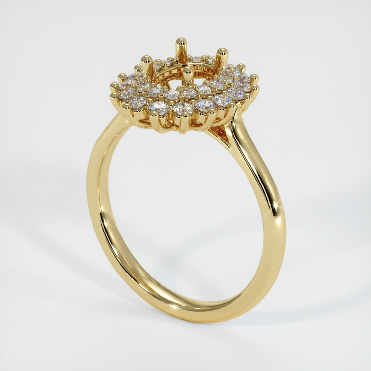 10K Yellow Gold Antique Style Ring Setting