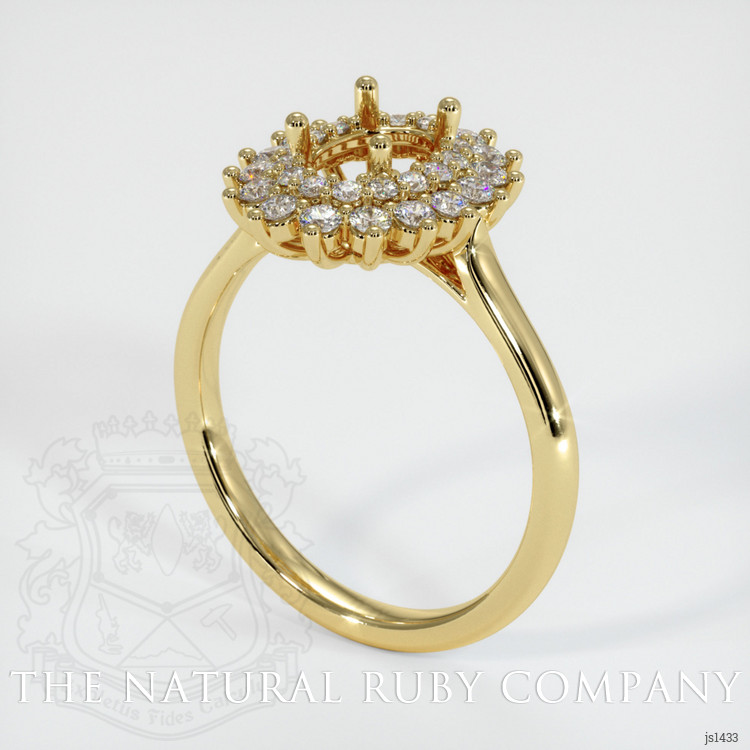 18K Yellow Gold Antique Style Ring Setting