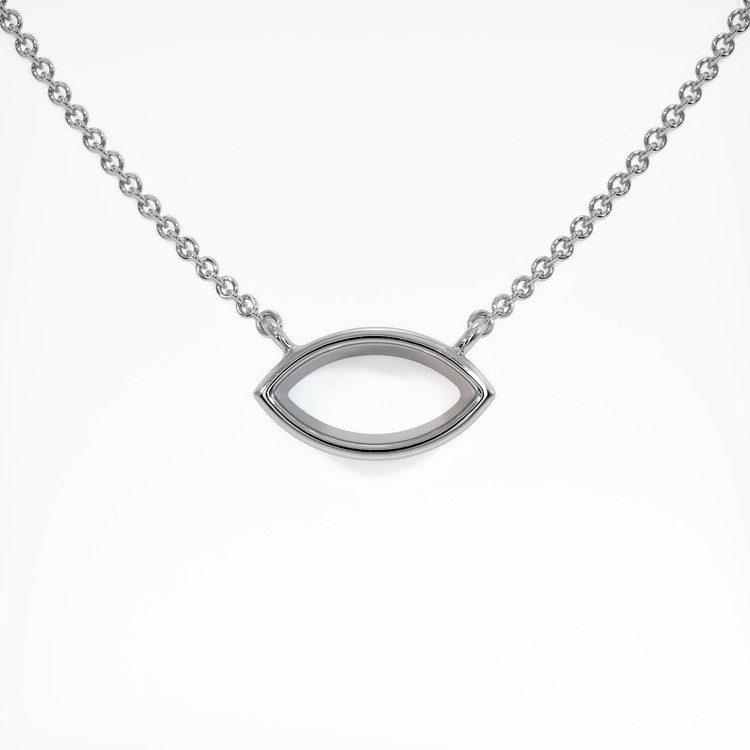 14K White Gold Vedic Necklace Setting