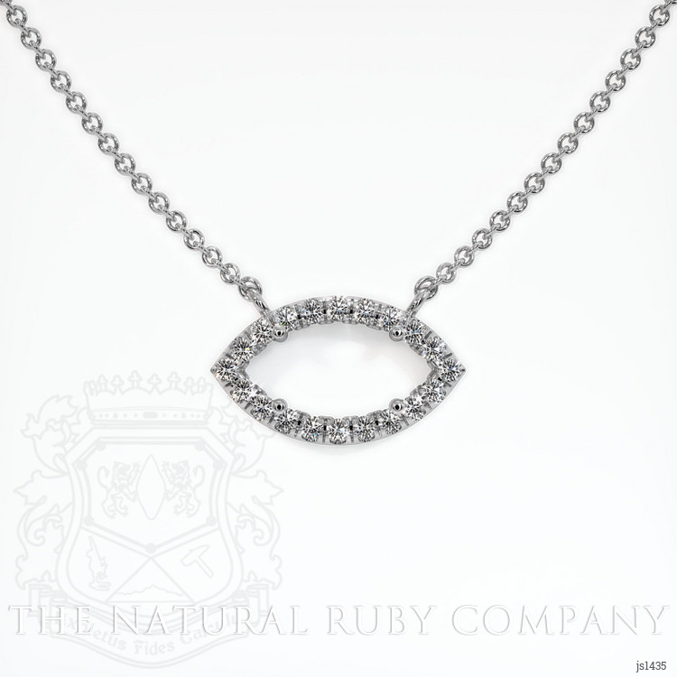 Platinum 950 Pave Necklace Setting
