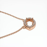 14K Rose Gold Pave Necklace Setting Image