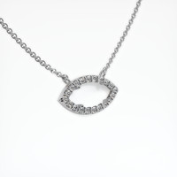 10K White Gold Pave Necklace Setting Image