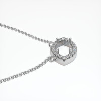 10K White Gold Pave Necklace Setting Image