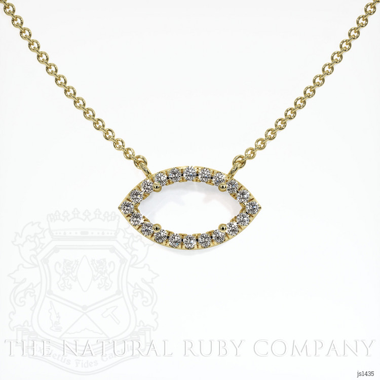 14K Yellow Gold Pave Necklace Setting