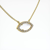 14K Yellow Gold Pave Necklace Setting Image