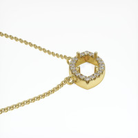 14K Yellow Gold Pave Necklace Setting Image