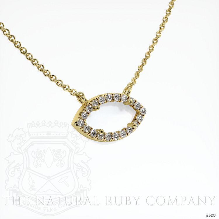 18K Yellow Gold Pave Necklace Setting