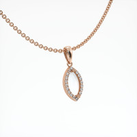 14K Rose Gold Pave Pendant Setting Image