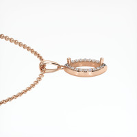 14K Rose Gold Pave Pendant Setting Image
