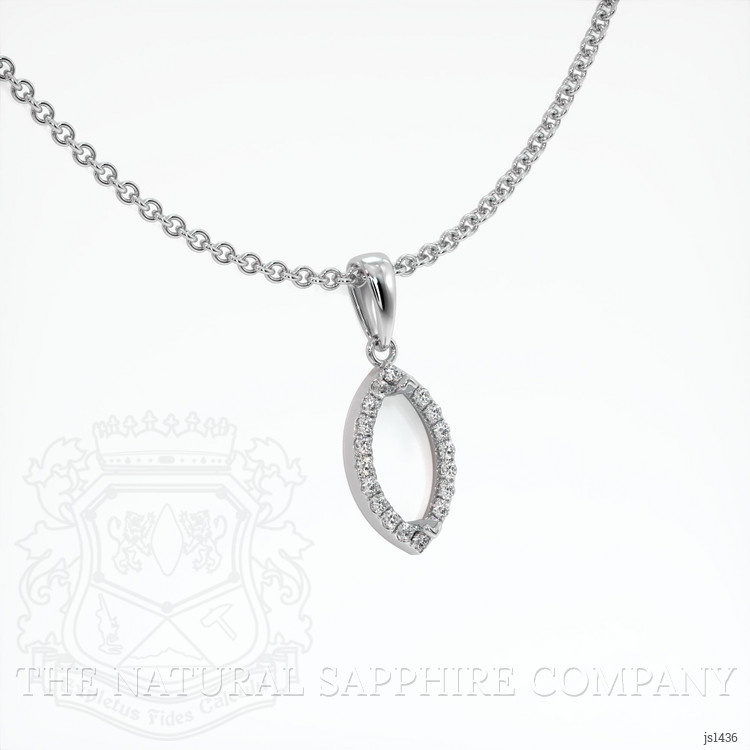 Silver Pave Pendant Setting