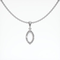 14K White Gold Pave Pendant Setting Video