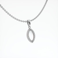 14K White Gold Pave Pendant Setting Image
