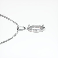 14K White Gold Pave Pendant Setting Image