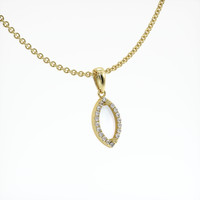 10K Yellow Gold Pave Pendant Setting Image