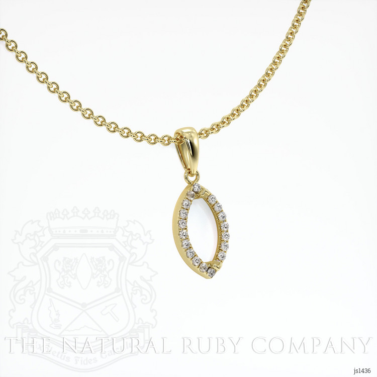 14K Yellow Gold Pave Pendant Setting