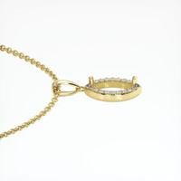14K Yellow Gold Pave Pendant Setting Image