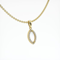 18K Yellow Gold Pave Pendant Setting Image