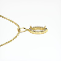 18K Yellow Gold Pave Pendant Setting Image