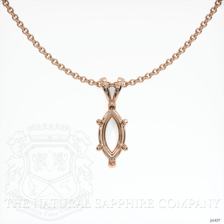 14K Rose Gold Solitaire Pendant Setting