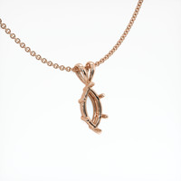 14K Rose Gold Solitaire Pendant Setting Image