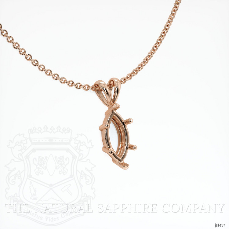 14K Rose Gold Solitaire Pendant Setting